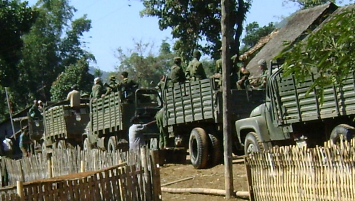Burma Army moves personnel and supplies