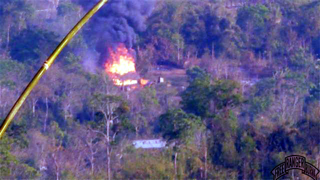 village burning