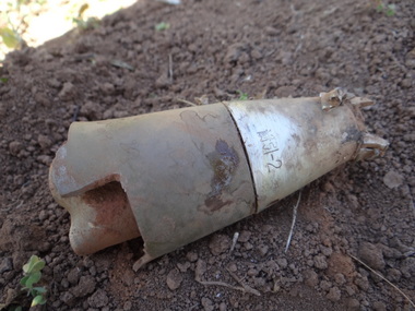 Burma Army rocket shell fired on 28 December, 2012