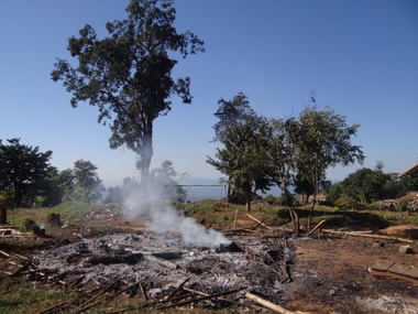 House destroyed by helicopter attack on 28 December 2012