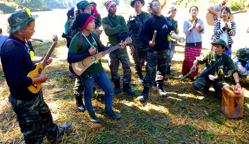 Karen, Karenni, Lahu, Mon and Naga singing at GLC program