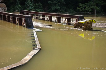 Bridge after flooding