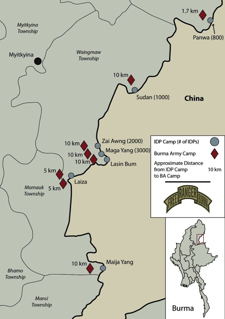 Map of Kachin IDP Camps