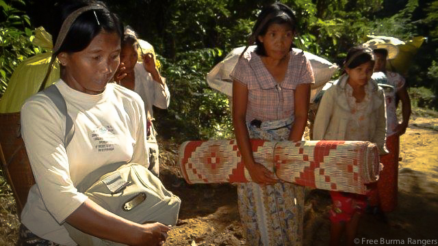 Internally Displaced Persons (IDPs) from Nam Gau Village flee to Nam Lim Pa Camp