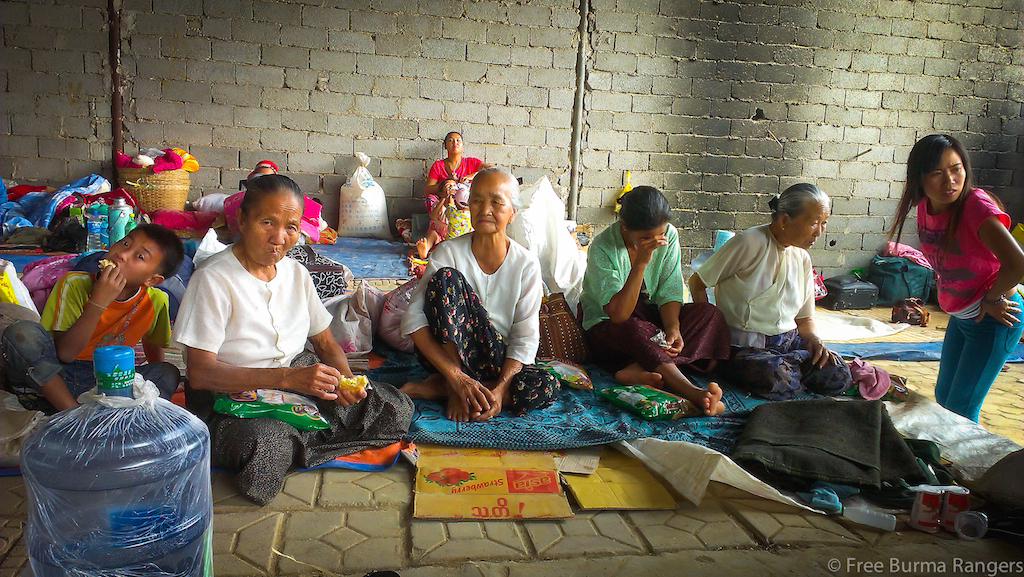 Refugees across the border in China