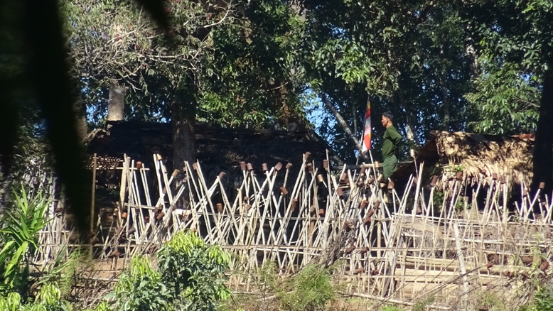 Burma Army soldier in Maw Pu camp.