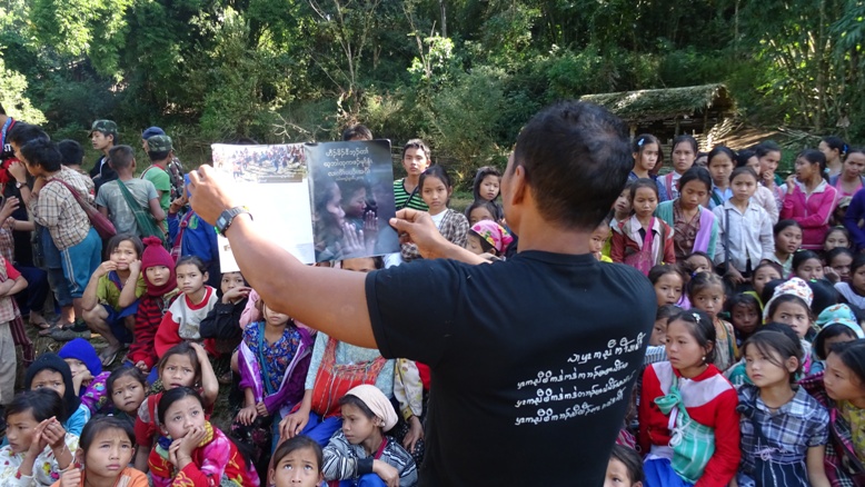 A ranger explains the Day of Prayer.