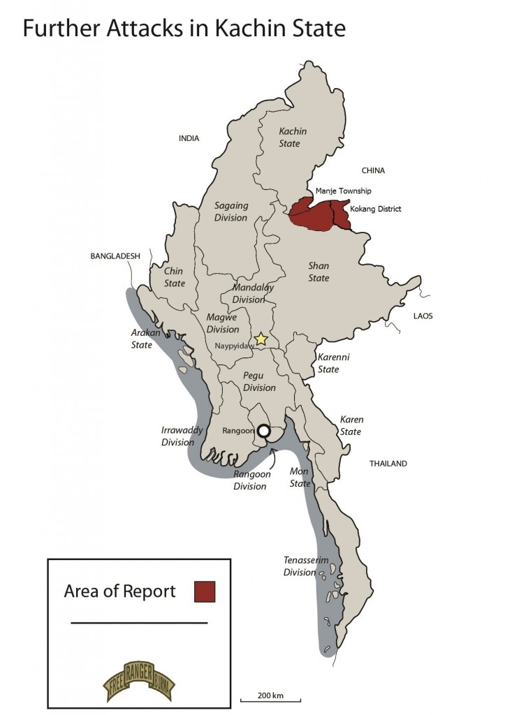 Map Manje Township, northern Shan State and Kokang Region