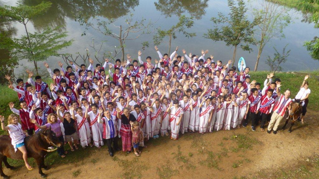 Dr. Simon and the Karen Refugee Choir prepare for the Franklin Graham Gospel Festival