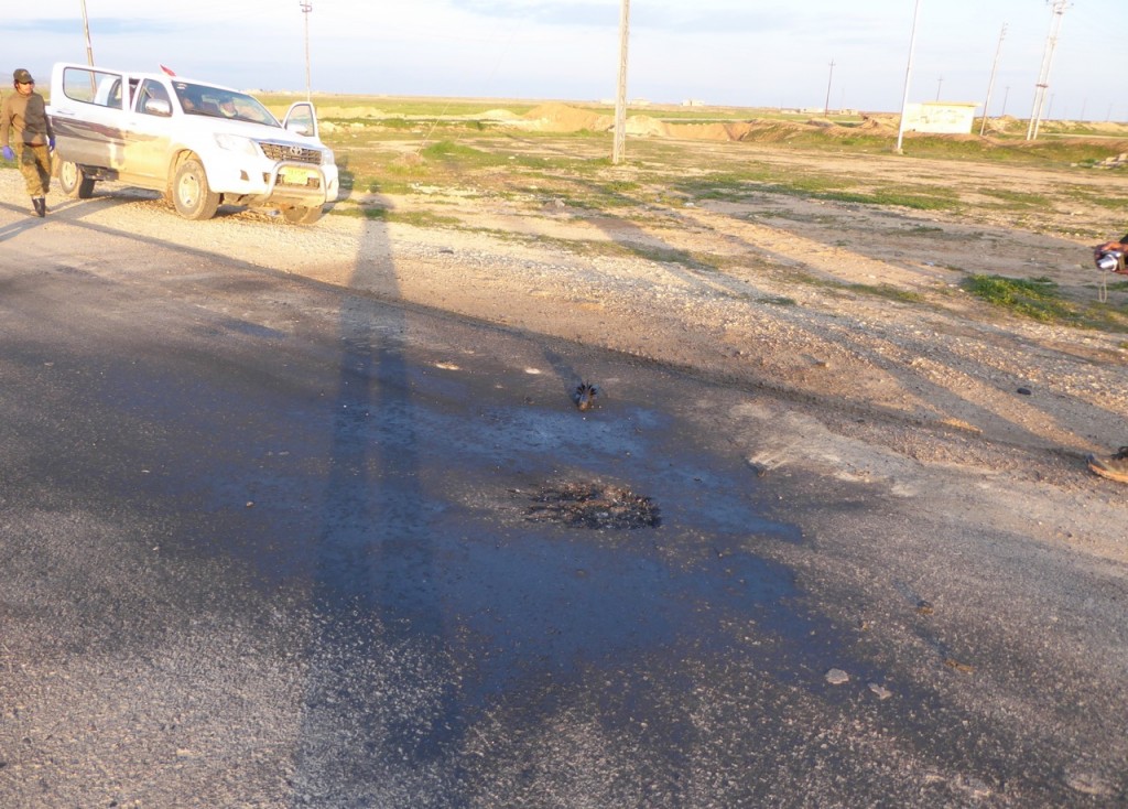 ISIS Chemical shell, one of 30 fired at Dumise, Sinjar on 11 February 2016