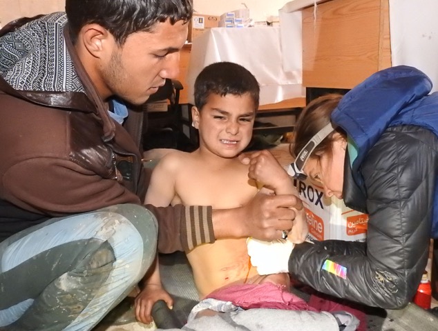 Treating boy