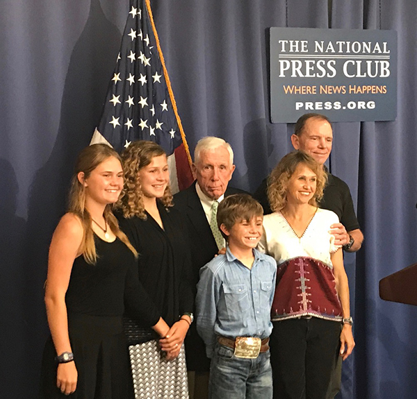 With Congressman Wolf at National Press Club.