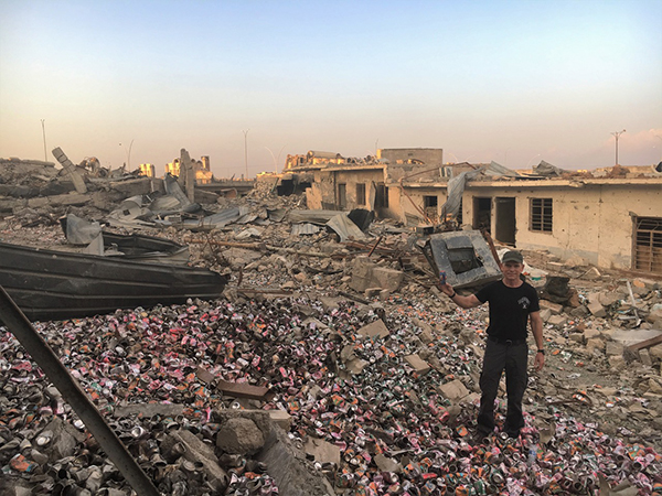 At Pepsi factory where we rescued 5 civilians in June.